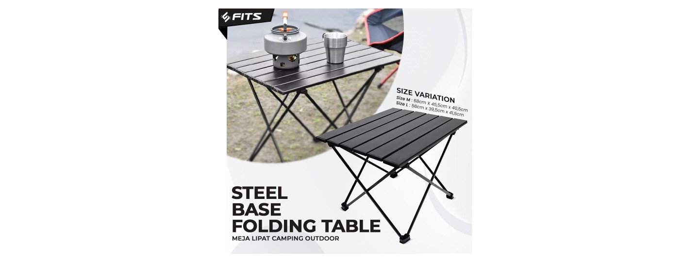 FITS Steel Base Folding Table