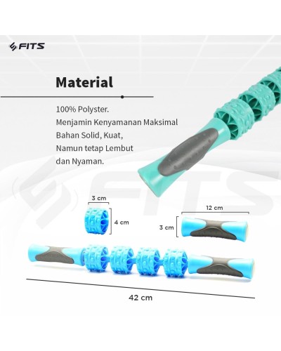 FITS Premium Yoga Massage Bar Roller Stick