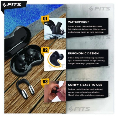 FITS Nose Clip & Ear Plug Renang