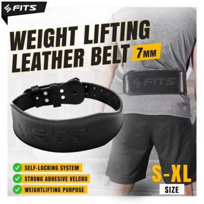 FITS Weight Lifting Leather Belt 7mm