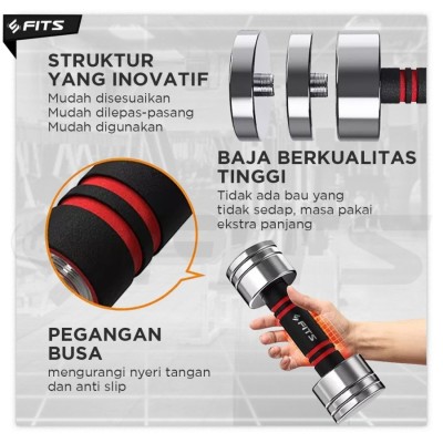 FITS Adjustable Dumbbell 2.5 kg