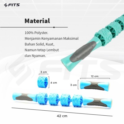 FITS Premium Yoga Massage Bar Roller Stick
