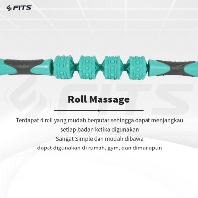 FITS Premium Yoga Massage Bar Roller Stick