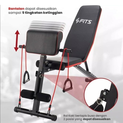 FITS Adjustable Fitness Bench Press Gym